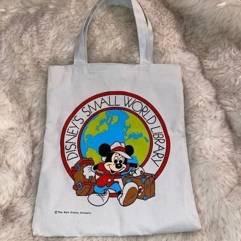 Disney’s Small World Library tote bag Disneyland Disneyworld vintage